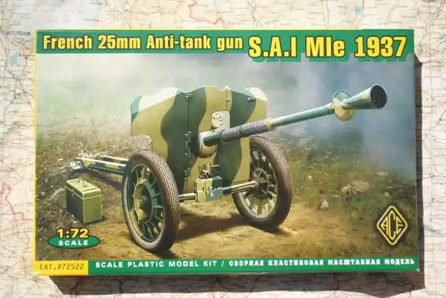 Finale Uitverkoop ACE 72552 French 25mm Anti-Tank Gun S.A.I. MIe 1937